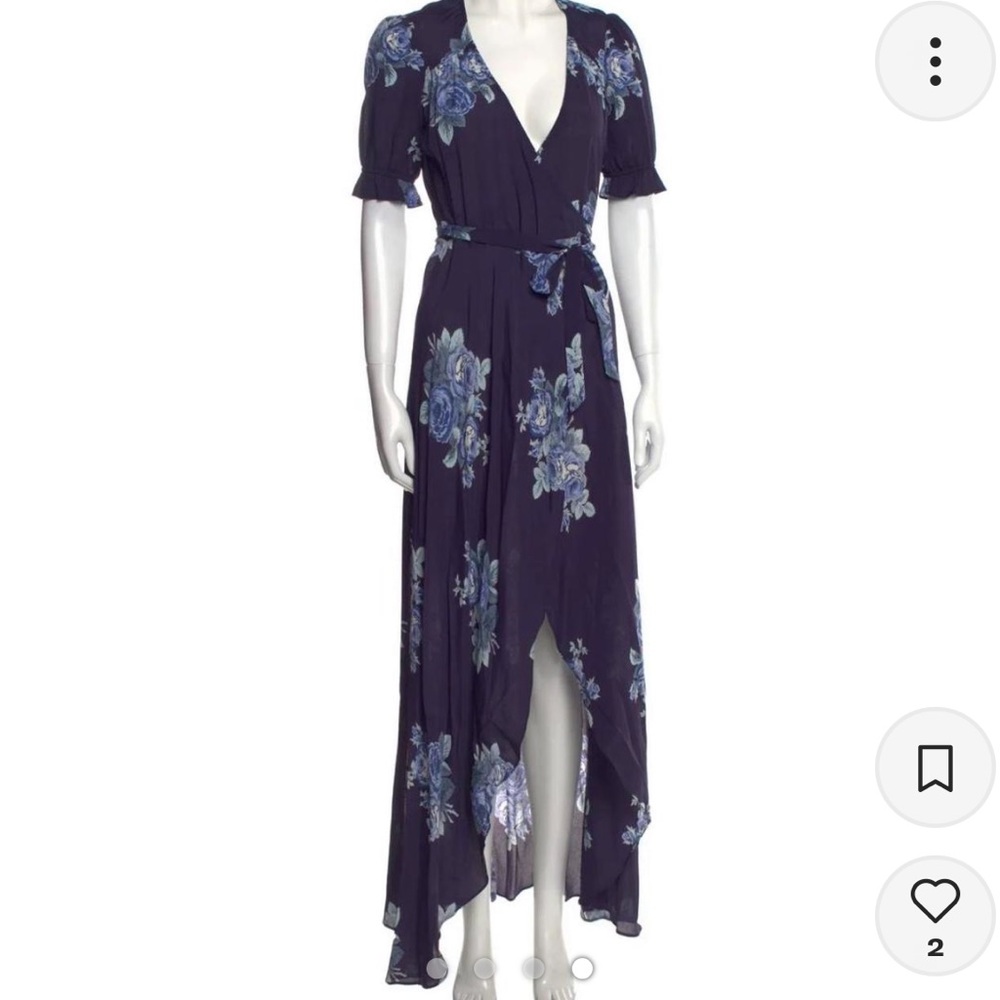 Reformation rose wrap dress
